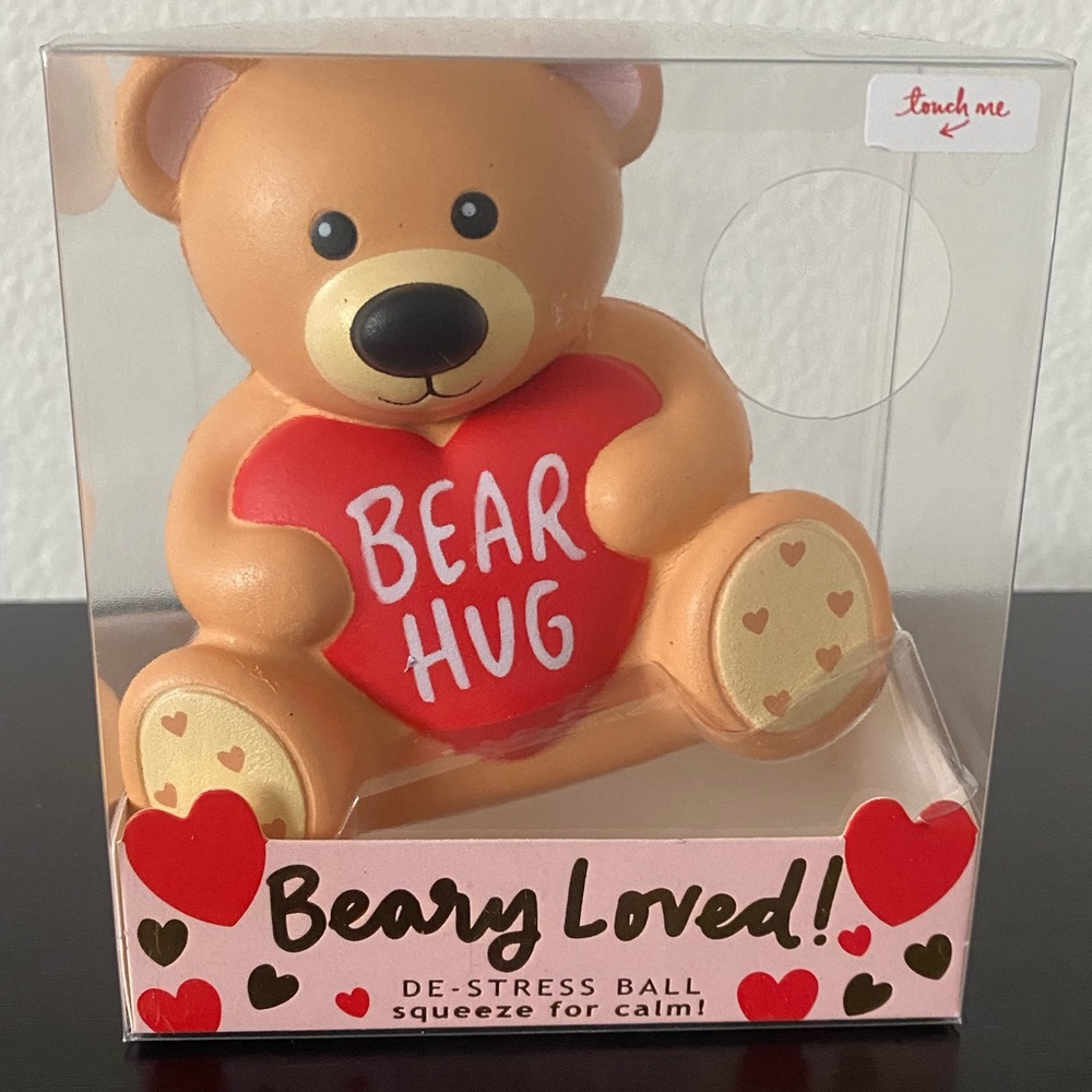 💕 Valentine’s themed 💕 Beary Loved ❤️squeeze de-stress ball